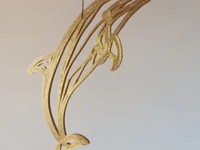 dolphin wall art Free 3D print model