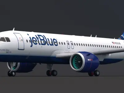 JetBlue A320 NEO 3D model