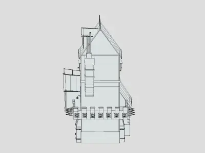 Medieval Building 06 Low Poly PBR Realistic Low-poly 3D model