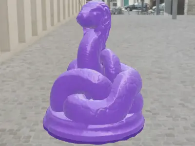 Plastic snake for decoration Low-poly 3D model