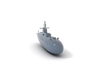 Stealth Submarine model pack Low-poly 3D model