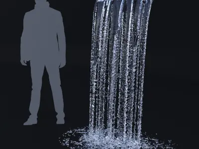 Animated Waterfalls 3D model