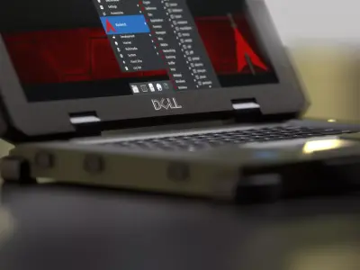 Military Laptop Low-poly 3D model