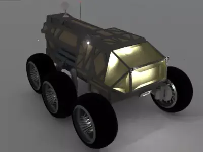 Space Car rover Free low-poly 3D model