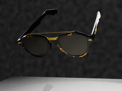 Ray Ban Wayfarer sunglasses 3D model