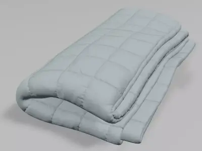 Blanket folded 3 times Free 3D model