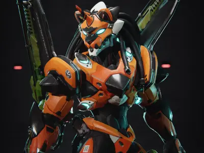 Feral Unit - Lion Low-poly 3D model