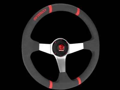 Sports Car Steering Wheel 03 3D model