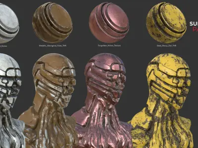 12 Creatures - Sci-fi Smart Materials Pack For Substance Painter Texture