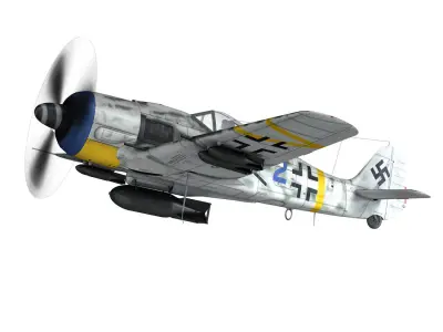 Focke Wulf - FW190 F8 - Blue 2 3D model