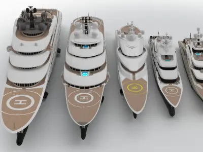Collection Yacht Bay Three 3D model
