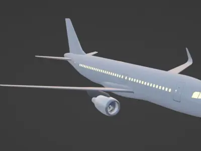 Unfinished Airbus A320 READ DESCRIPTION PLEASE 3D model