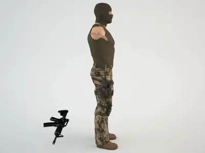 Mercenary Soldier 1 3D model