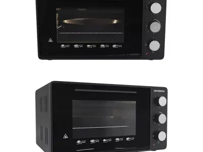 Microwave with 3 modes Low-poly 3D model