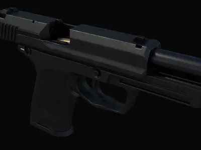 HK USP 9 Pistol Low-poly 3D model
