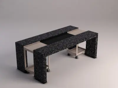 DINING TABLE---Marble support and removable part 3D model
