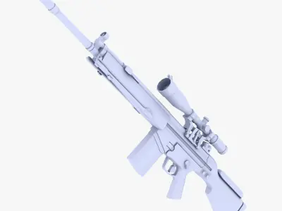 G3A3 Scoped Low-poly 3D model