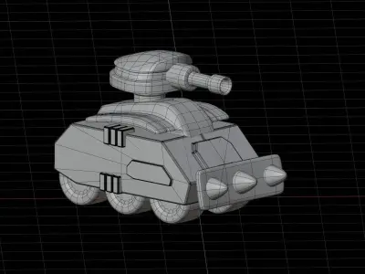 Army Tank 3D Illustration 3D model