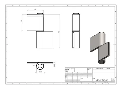 Door hinge - welding 3D model