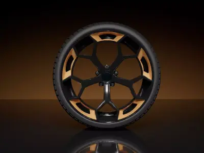 C5SMC type B wheel Low-poly 3D model
