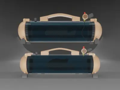 Aquarium Fish tank bag Low-poly 3D model