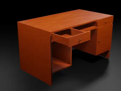 Computer Table Free low-poly 3D model purchase