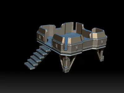 PLATFORM 1 - 3D PRINTABLE MODEL 3D 3D print model