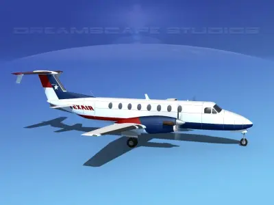 Beechcraft 1900C V18 3D model