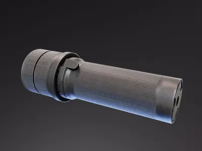 Mini PBS1 suppressor Low-poly 3D model