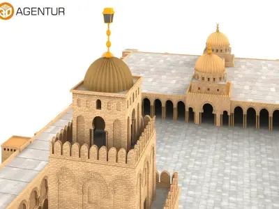7x world famous mosques - 3D Building Models 3D Model Collection