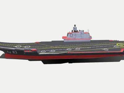 Aircraft Carrier Low-poly PBR Low-poly 3D model