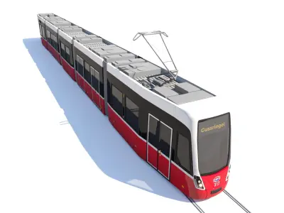 Vienna Tram Car latest model from 2019 3D model