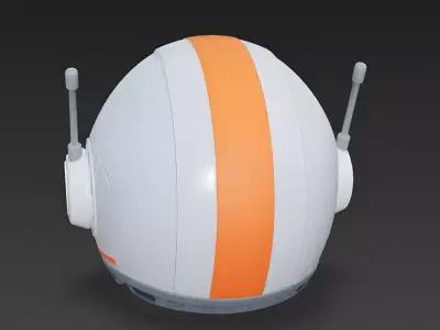 Stylized Drone Commander Helmet 3D Model 3D Model Low-poly 3D model