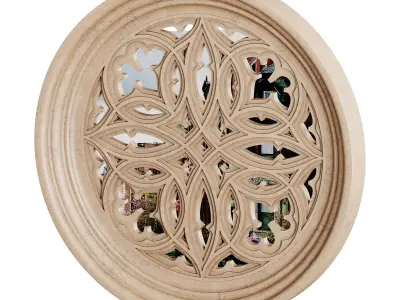 Gothic Window 01 3D model