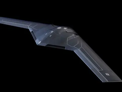 B-21 Raider  Concept American strategic bomber Low-poly 3D model