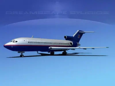 Boeing 727-100 United Airllines 4 3D model
