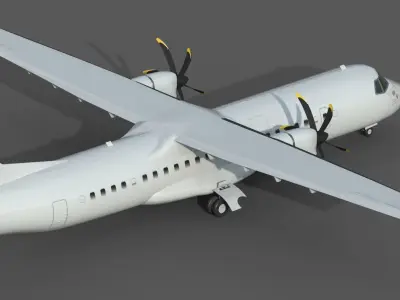 ATR-72 Low-poly 3D model