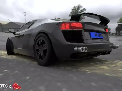 Audi2008 audi sports car Free low-poly 3D model