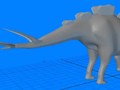 Wuerhosaurus Dinosaur 3D model