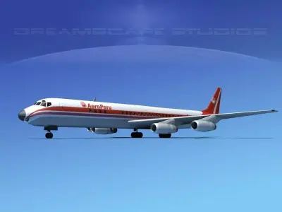 Douglas DC-8-63 Aero Peru 3D model