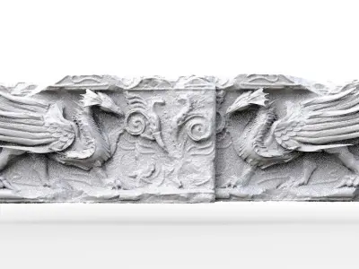 Dragon Ancient Wall design 3D model