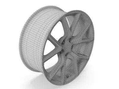 Voxx Lumi Wheel Feather Forged Matte Black Mustang 3D model