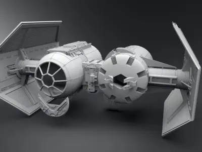 Tie Bomber scale model 3D print model