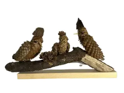 Decorative Pine Cone Art Sculpture  PBR Textured 3D Printable Low-poly 3D model