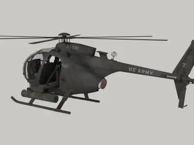MH-6 Little Bird Helicopter 3D model