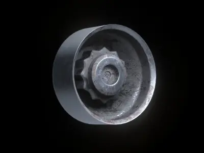 Wheel Center Hubs - 10 Designs Low-poly 3D model