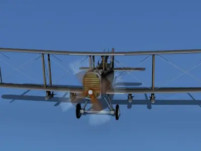 Airco DH-4 Bomber Unmarked 3D model