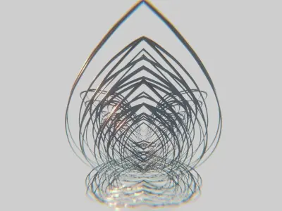 Abstract statue Lotus 3D model