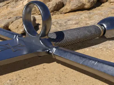 Swordbreaker Low-poly 3D model