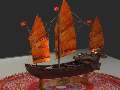 Chinese Junk ship 3D model
